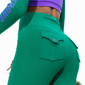 Powerful Belted Cargo leggings - Green