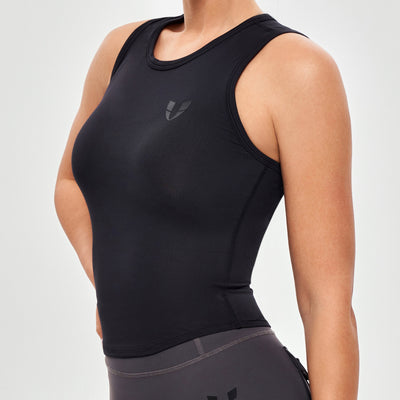 Round Neck Sports Tank - Black
