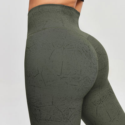 Scrunch Butt Leggings - Moss Green Tie Dye