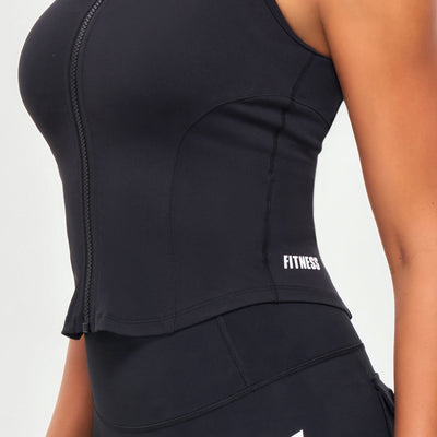 ZIP TANK TOP - Black