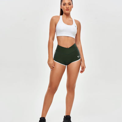 V-waist Lifting Butt Shorts - Dark Green
