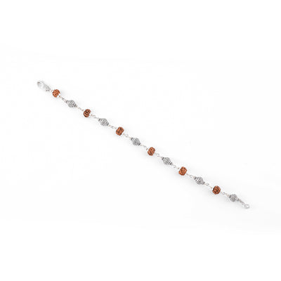 Rudraksha Bracelet for Men Silver (Alternate)