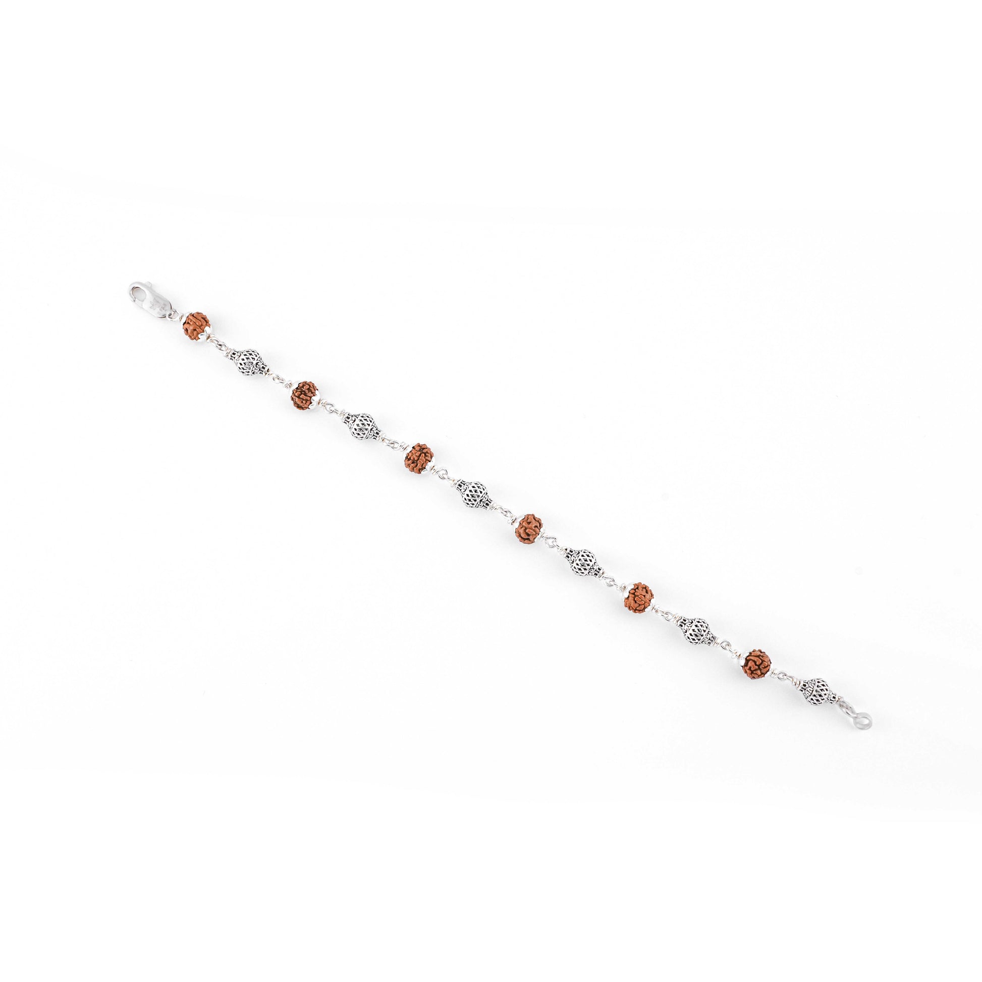 Rudraksha Bracelet for Men Silver (Alternate)