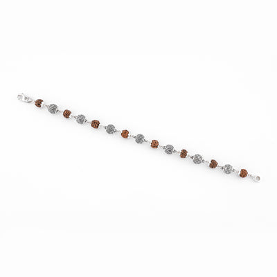 Pure Rudraksha Silver Rakhi