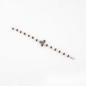 Rudraksha Silver Shiva Third Eye Bracelet