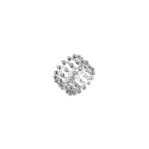 Silver Ring Cum Bracelet with Stone for Women
