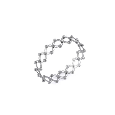 Silver Ring Cum Bracelet with Stone for Women