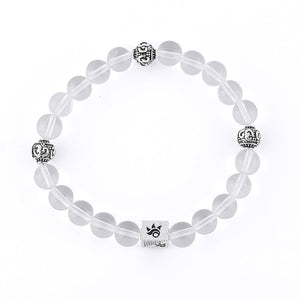 Spatik Beads with Om Silver Beads Bracelet