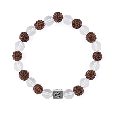 Rudraksha with Spatik Beads Bracelet