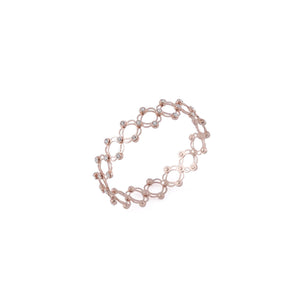 Rose Gold Plated Silver Ring Cum Bracelet for Women