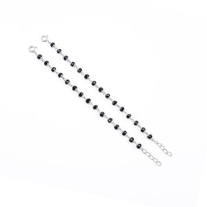 Powerful Black and Silver Beads Nazariya for Kids