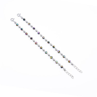 Multicolor Silver Beads Nazariya for Kids