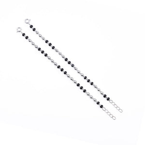 Real Black and Silver Beads Nazariya for Kids