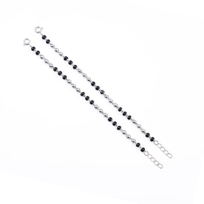 Real Black and Silver Beads Nazariya for Kids