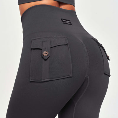 Seamless Cargo Leggings - Lava Gray