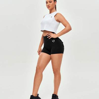 Athletic Crop Top - White
