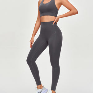 Seamless Scrunch Butt Leggings - Gray