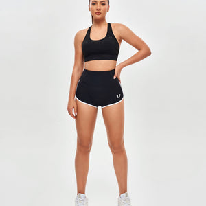 High Waist Short Shorts - Black