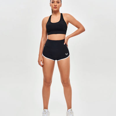 High Waist Short Shorts - Black