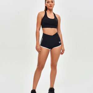 V-waist Lifting Butt Shorts - Black