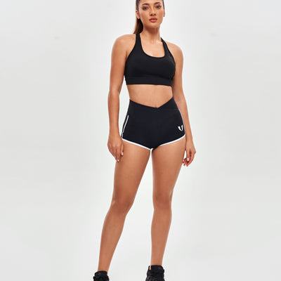 V-waist Lifting Butt Shorts - Black
