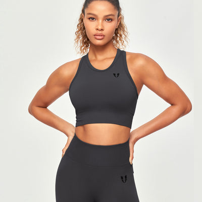 Seamless Padded Tank - Lava Gray