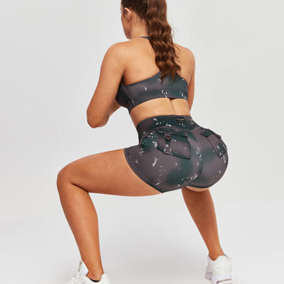 Cargo Short Shorts - Phantom Tie Dye