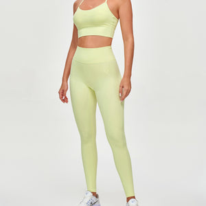 Workout Sports Bra - Light Yellow