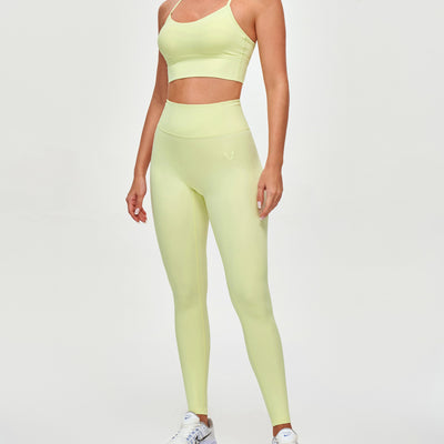 Workout Sports Bra - Light Yellow