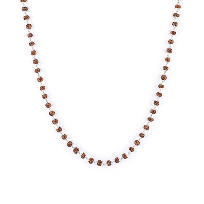 Rudraksha Silver Mala ( 6 - 7 mm Rudraksha)