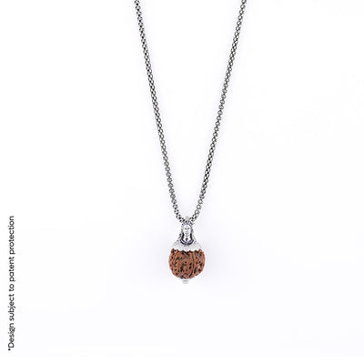 Adiyogi Pendant (5 Mukhi Nepali  Rudraksha) With Chain