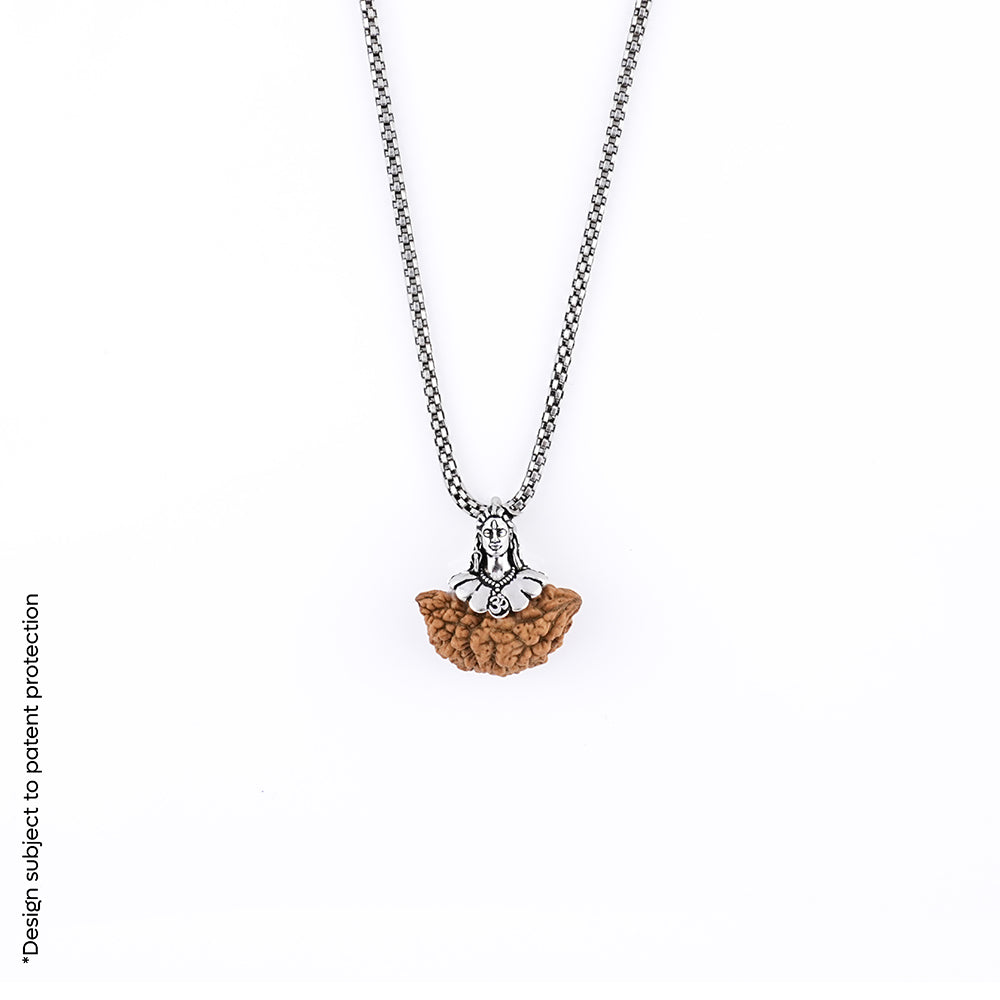 Adiyogi Pendant 1 Mukhi Rudraksha With Chain