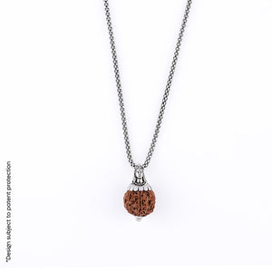 Adiyogi Pendant (6 Mukhi Nepali Rudraksha) With Chain