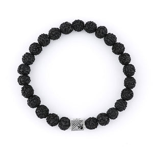 Black Rudraksha Beads Bracelet