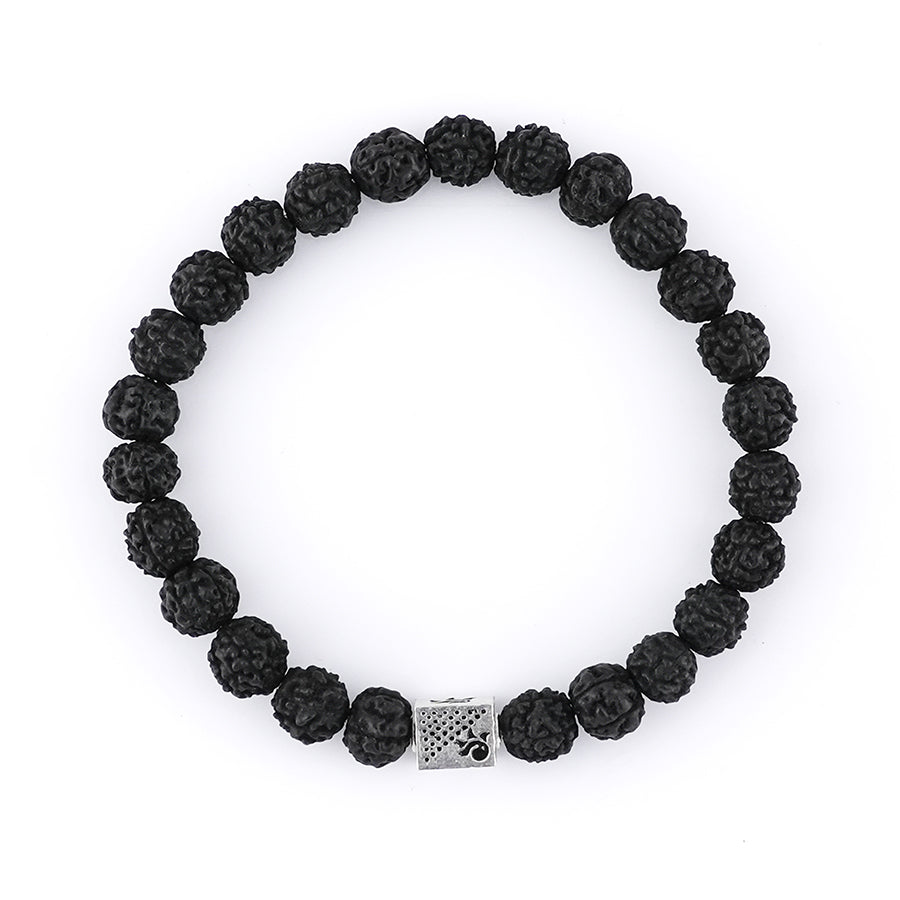 Black Rudraksha Beads Bracelet