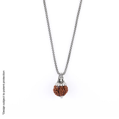 Adiyogi Pendant (7 Mukhi Nepali Rudraksha) With Chain