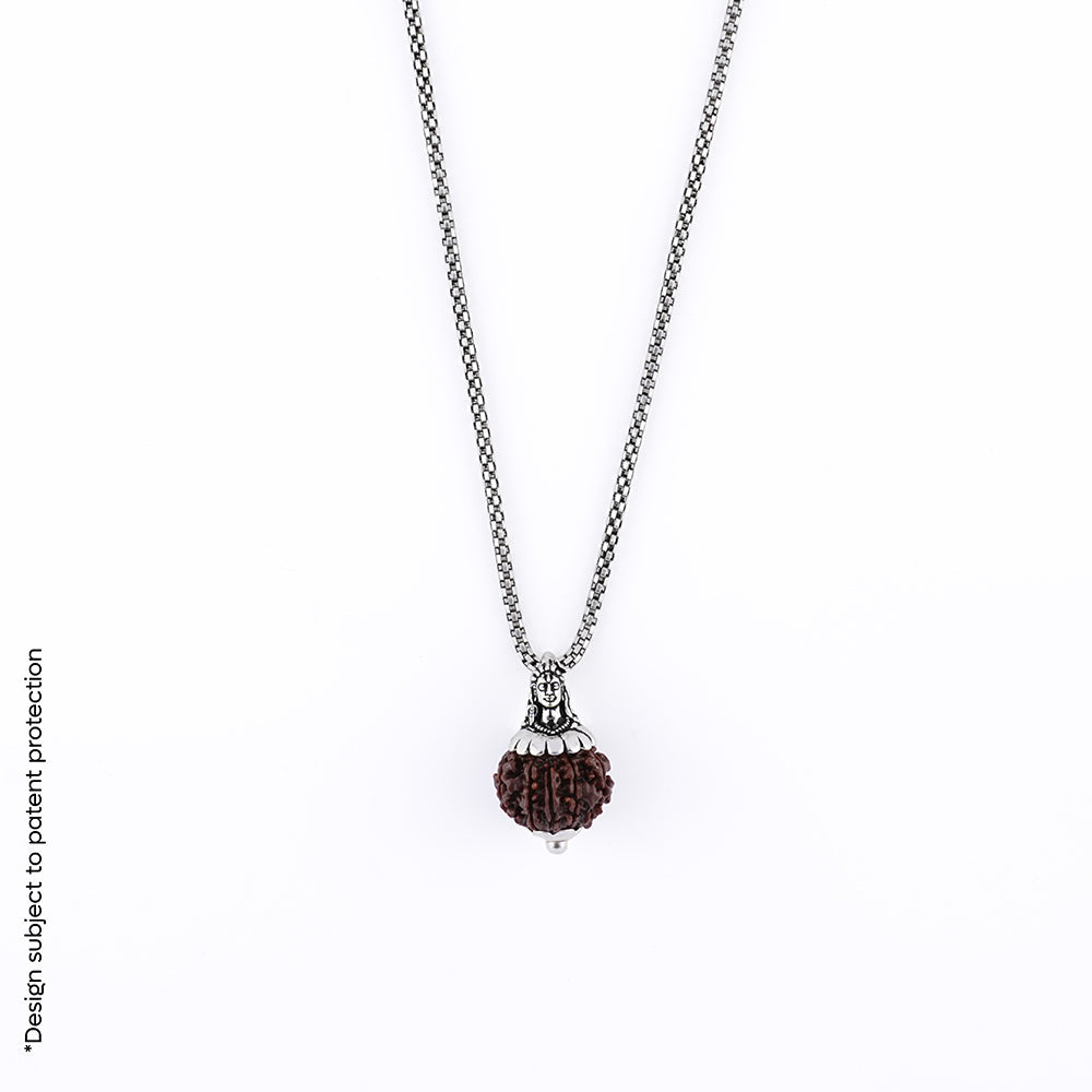 Adiyogi Pendant (10 Mukhi Nepali  Rudraksha) With Chain