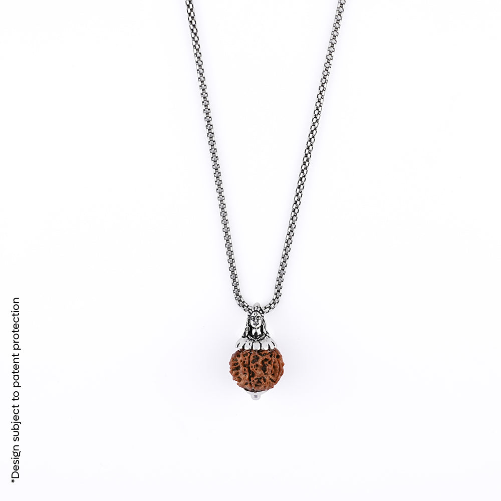 Adiyogi Pendant (11 Mukhi Nepali Rudraksha) With Chain