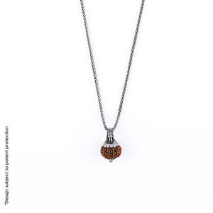 Adiyogi Pendant (9 Mukhi Nepali Rudraksha) With Chain