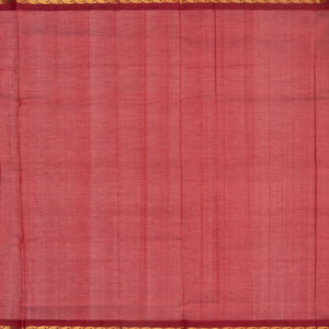 Taupe Handloom Silk Cotton Saree With Contrast Border
