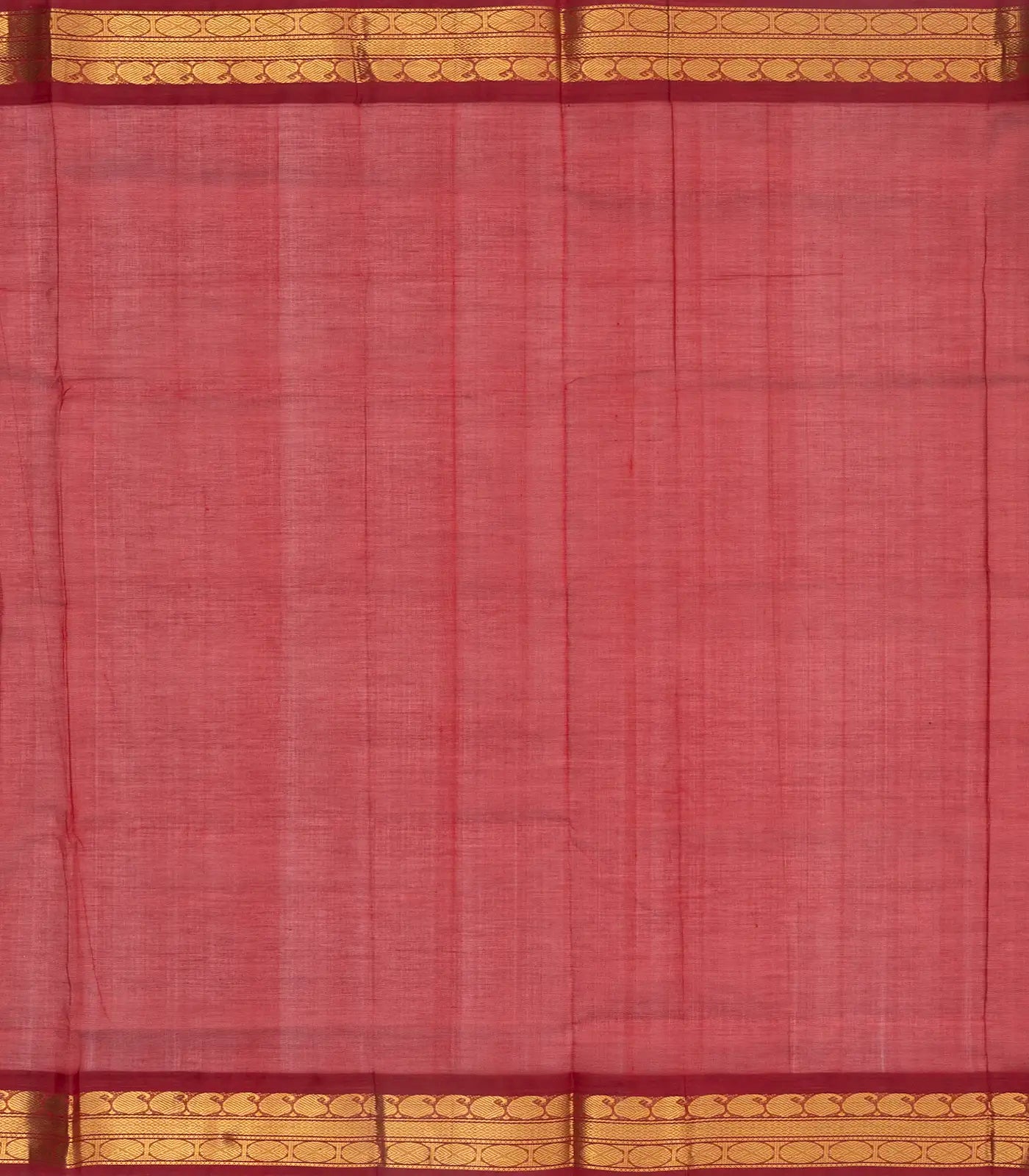 Taupe Handloom Silk Cotton Saree With Contrast Border