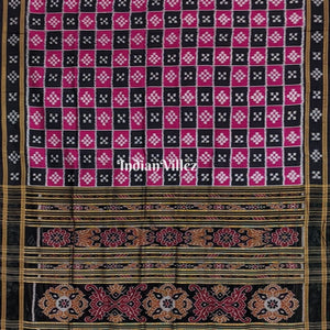 Magenta Body Pasapali Khandua Ikat Silk Saree