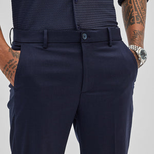 Navy Slim Fit Trousers