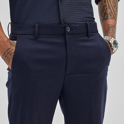 Navy Slim Fit Trousers