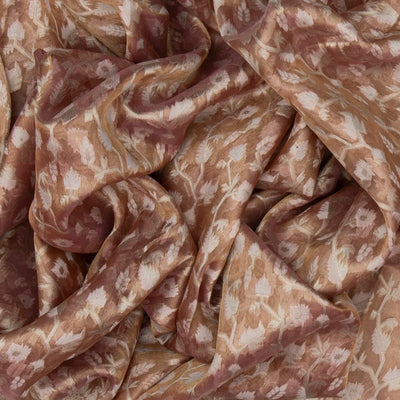 Light Peach Banarasi Tissue Silk Saree With Mango Vine Motifs