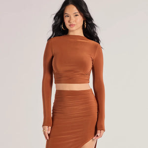 Bold Staple Long Sleeve Crop Top