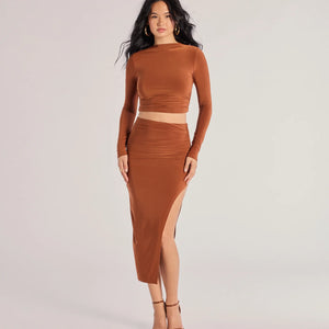 Bold Staple Long Sleeve Crop Top