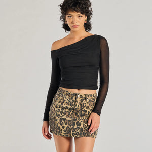 Sultry Fave Sheer Mesh Long Sleeve Top