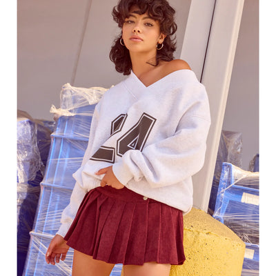 24 Graphic Oversized Pullover Sweatshirt