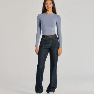 Elevated Staple Open Back Long Sleeve Top